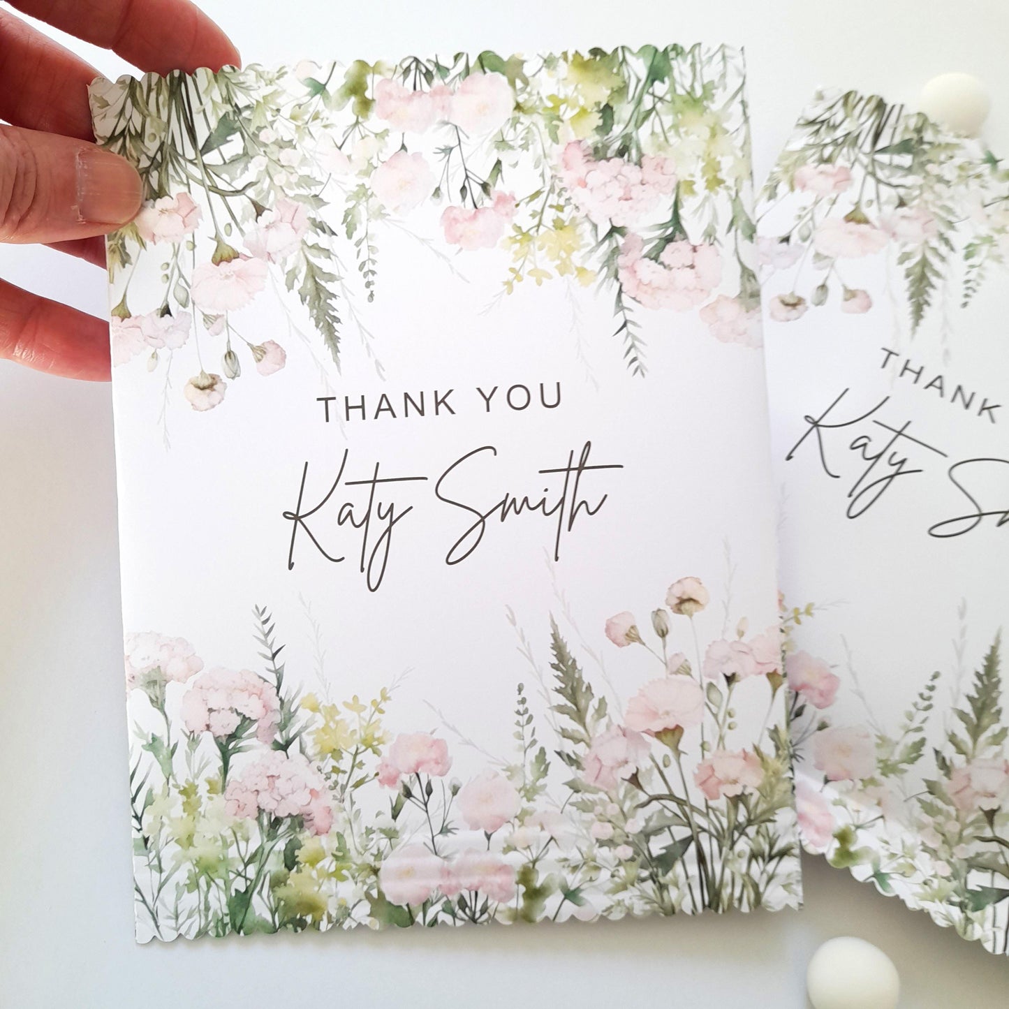 Spring Meadow Personalised Thank You Treat Bags (Set of 10)
