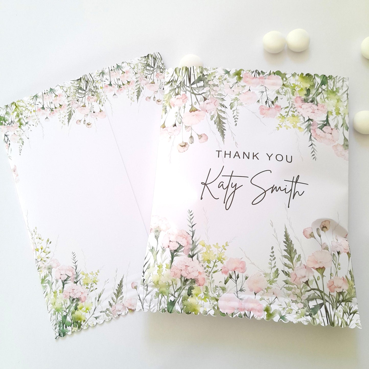 Spring Meadow Personalised Thank You Treat Bags (Set of 10)