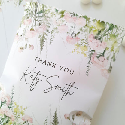 Spring Meadow Personalised Thank You Treat Bags (Set of 10)