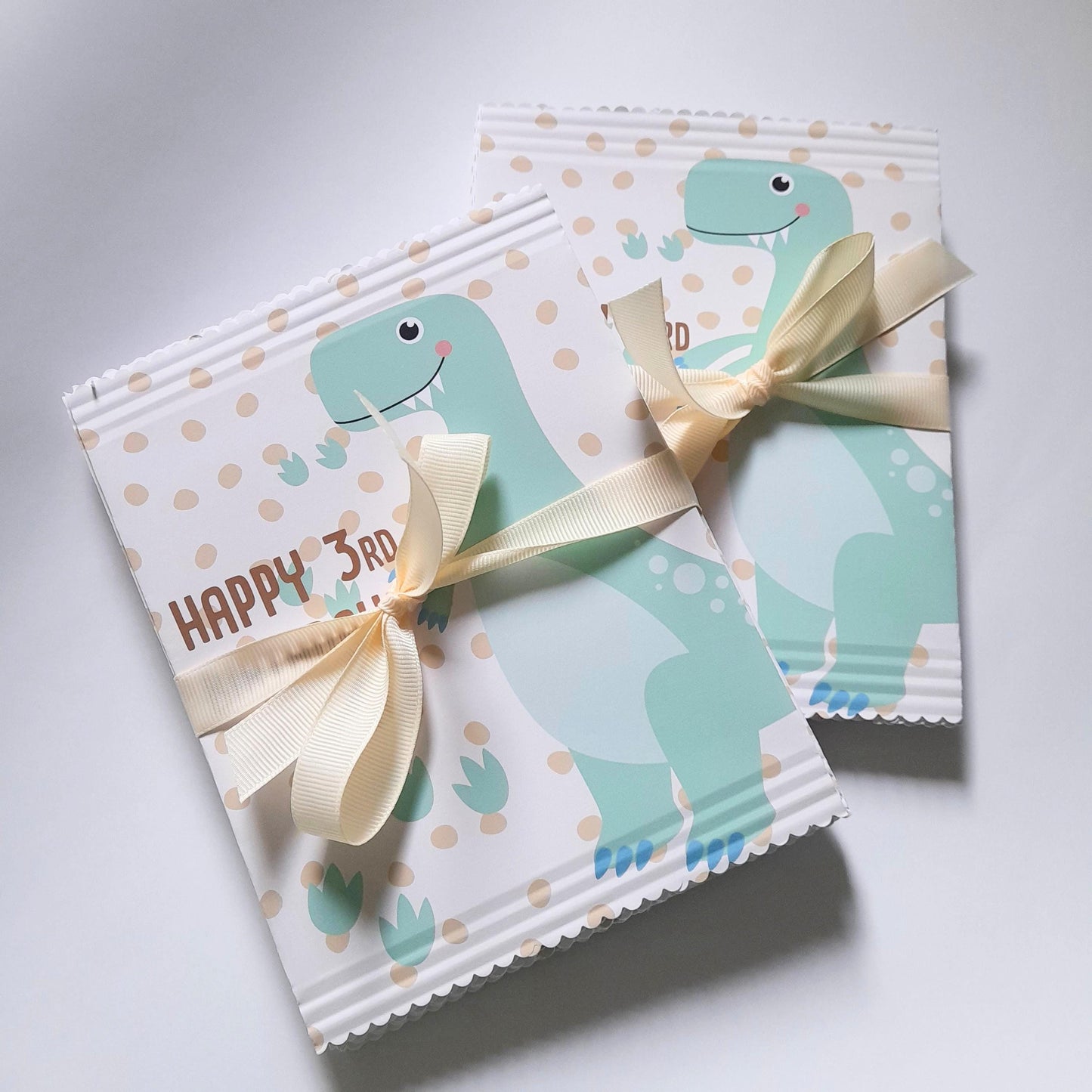 Personalised Dinosaur Party Bags – Custom Birthday Favours (Pack of 10)