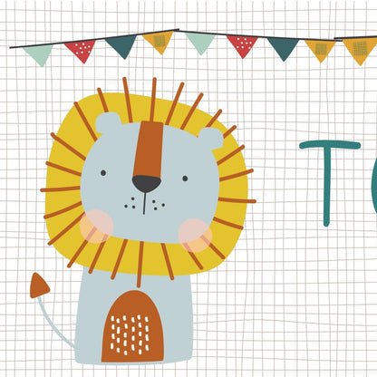 Little Lion Personalised Birthday Banner – Safari Party Décor