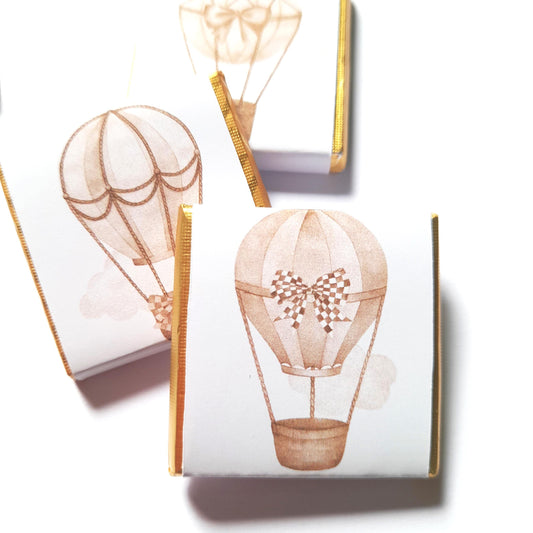 Neutral Hot Air Balloon Chocolate Favours – Pack of 25