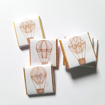 Neutral Hot Air Balloon Chocolate Favours – Pack of 25