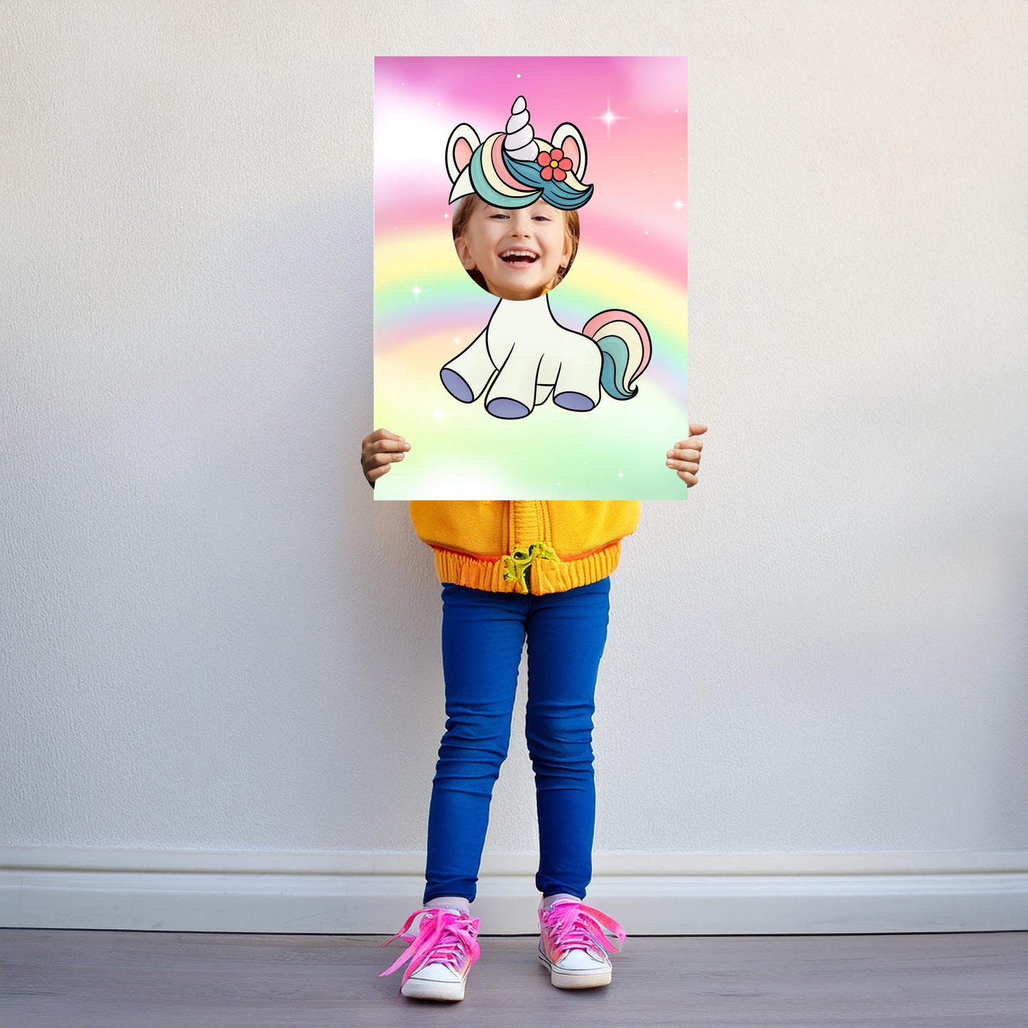 Unicorn Photo Booth Prop – Fairy Tale Face Cut-Out (5 mm Foam)