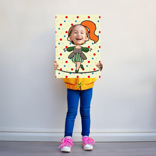 A lightweight, foam-based, face-in-hole photo booth prop designed for children's carnival parties, fun fairs, and playful photo opportunities.