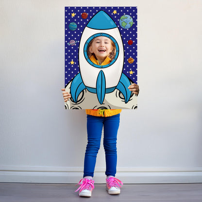 Space Rocket Photo Booth Prop – Outer Space Face Cut-Out (5 mm Foam)