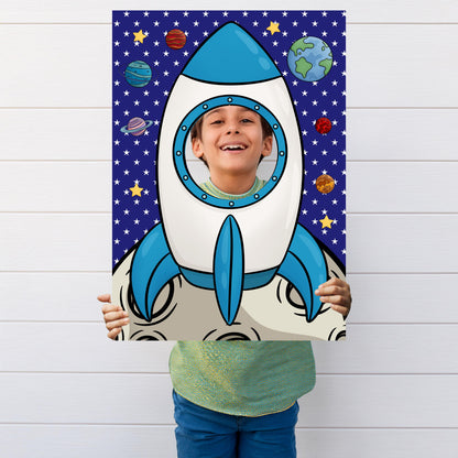 Space Rocket Photo Booth Prop – Outer Space Face Cut-Out (5 mm Foam)