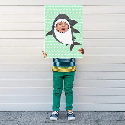 Shark Photo Booth Prop – Under-the-Sea Face Cut-Out (5 mm Foam)