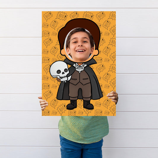 A lightweight foam prop designed for kids' Halloween parties, trick-or-treat events, and "spooky photo fun."