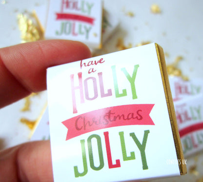 Personalised Christmas Chocolate Favours – Pack of 25
