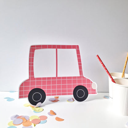 Personalised Car Birthday Cake Topper Set – Transportation Party Décor