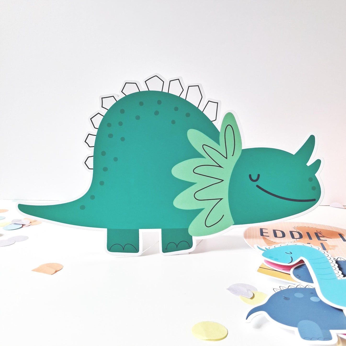 Personalised Dinosaur Cake Topper Set – Dino Birthday Party Decorations