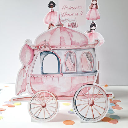 Princess Cake Topper Set – Carriage, Unicorn and Figurines