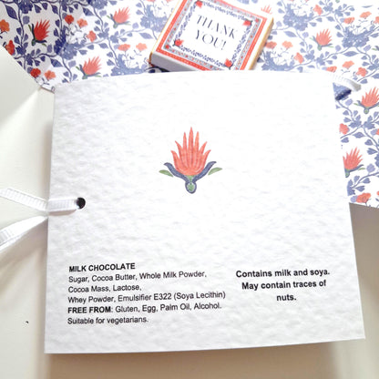 Personalised Floral Wedding Favours – Chocolate Thank-You Treats
