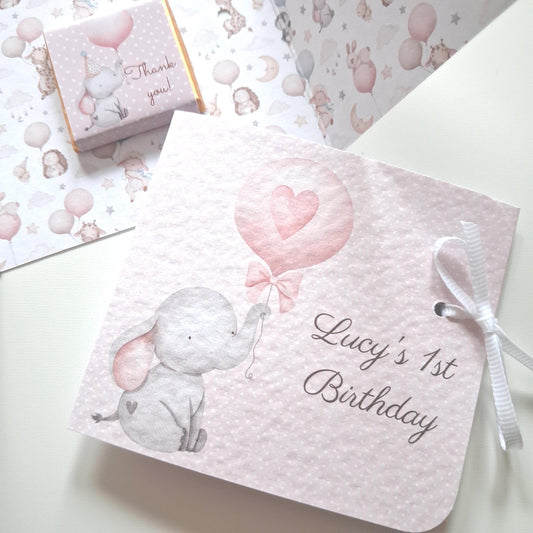 Personalised 1st Birthday Favours for Girls – Chocolate Thank-You Treats