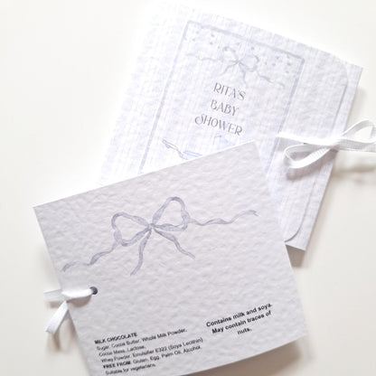 Personalised Baby Shower Favours for Boys – Soft Blue Chocolate Thank-You Treats