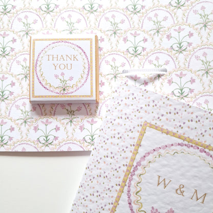 Lilac Floral Wedding Favours with Chocolate – Personalised Guest Gifts
