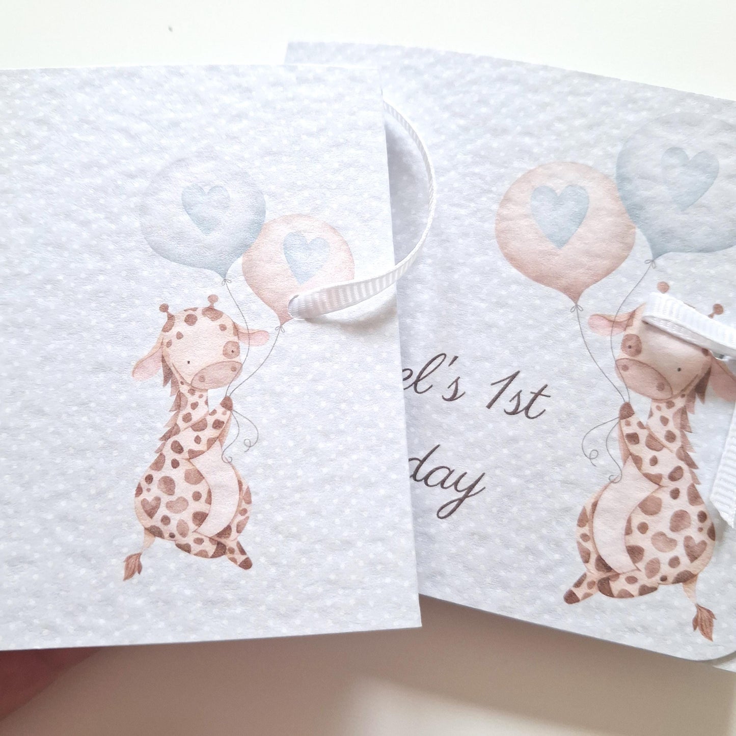 Personalised Baby Giraffe 1st Birthday Favours for Boys – Chocolate Treats