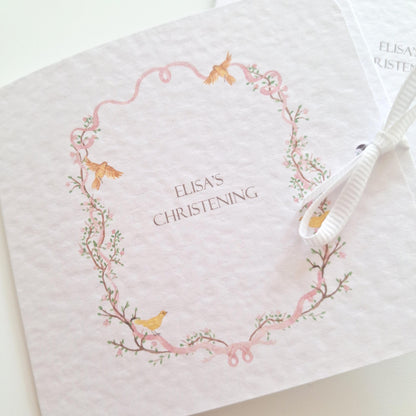 Girls’ Christening Favours – Personalised Floral Chocolate Treats