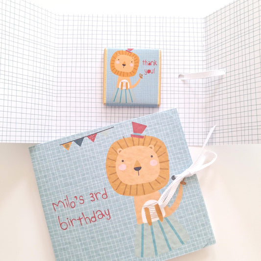 Personalised Circus Party Birthday Favours – Chocolate Thank-You Treats