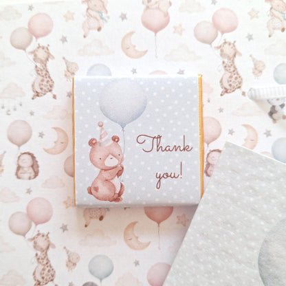 Personalised Baby Bear 1st Birthday Favours for Boys – Chocolate Treats
