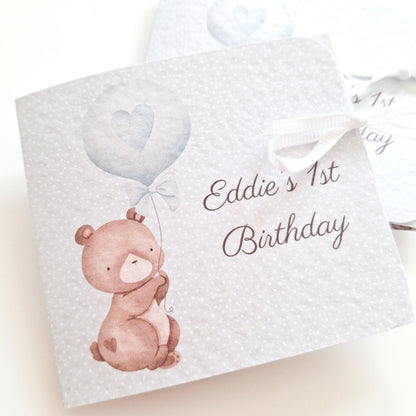 Personalised Baby Bear 1st Birthday Favours for Boys – Chocolate Treats
