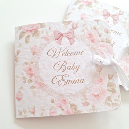 Personalised Welcome Baby Girl Favours – Chocolate Thank-You Gifts