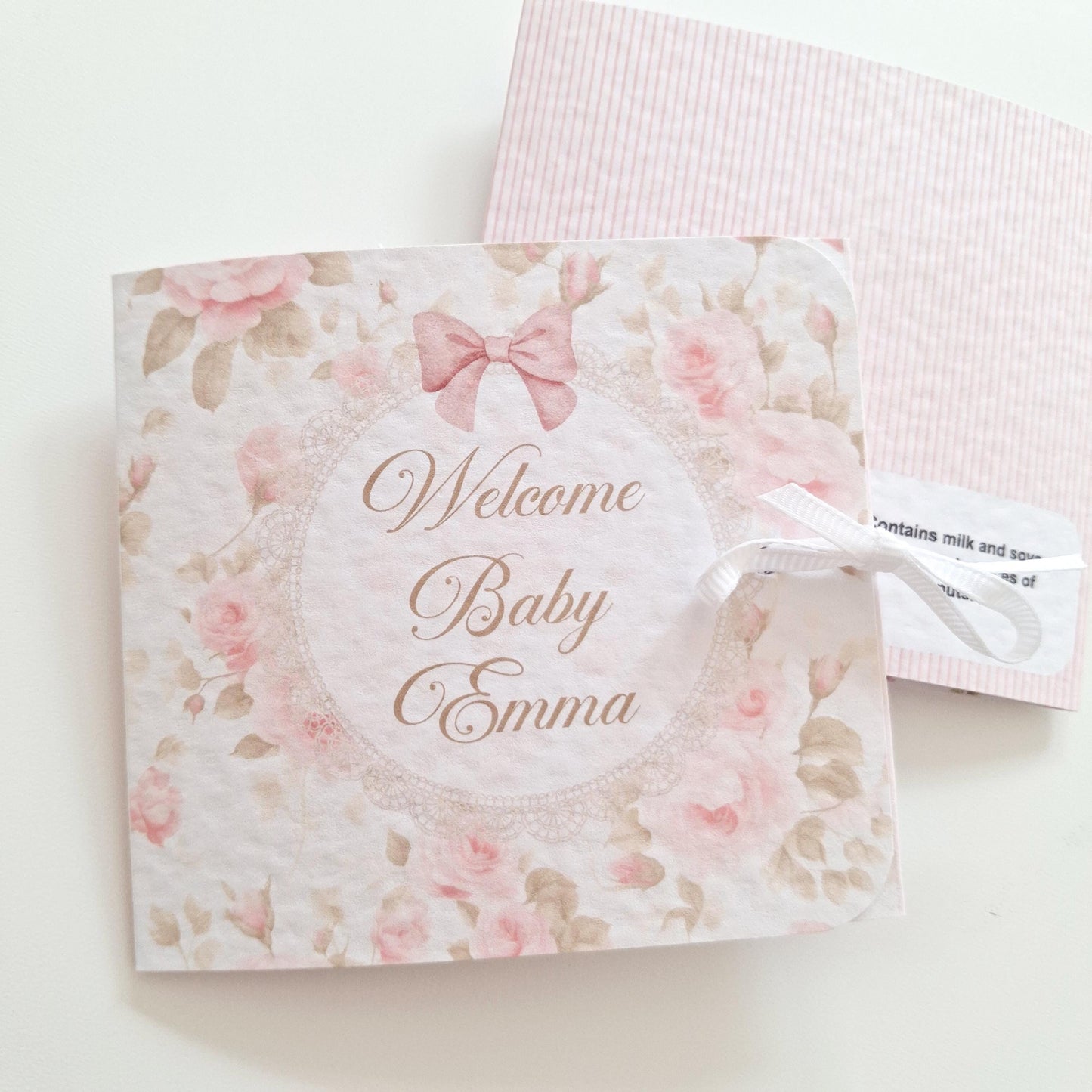 Personalised Welcome Baby Girl Favours – Chocolate Thank-You Gifts