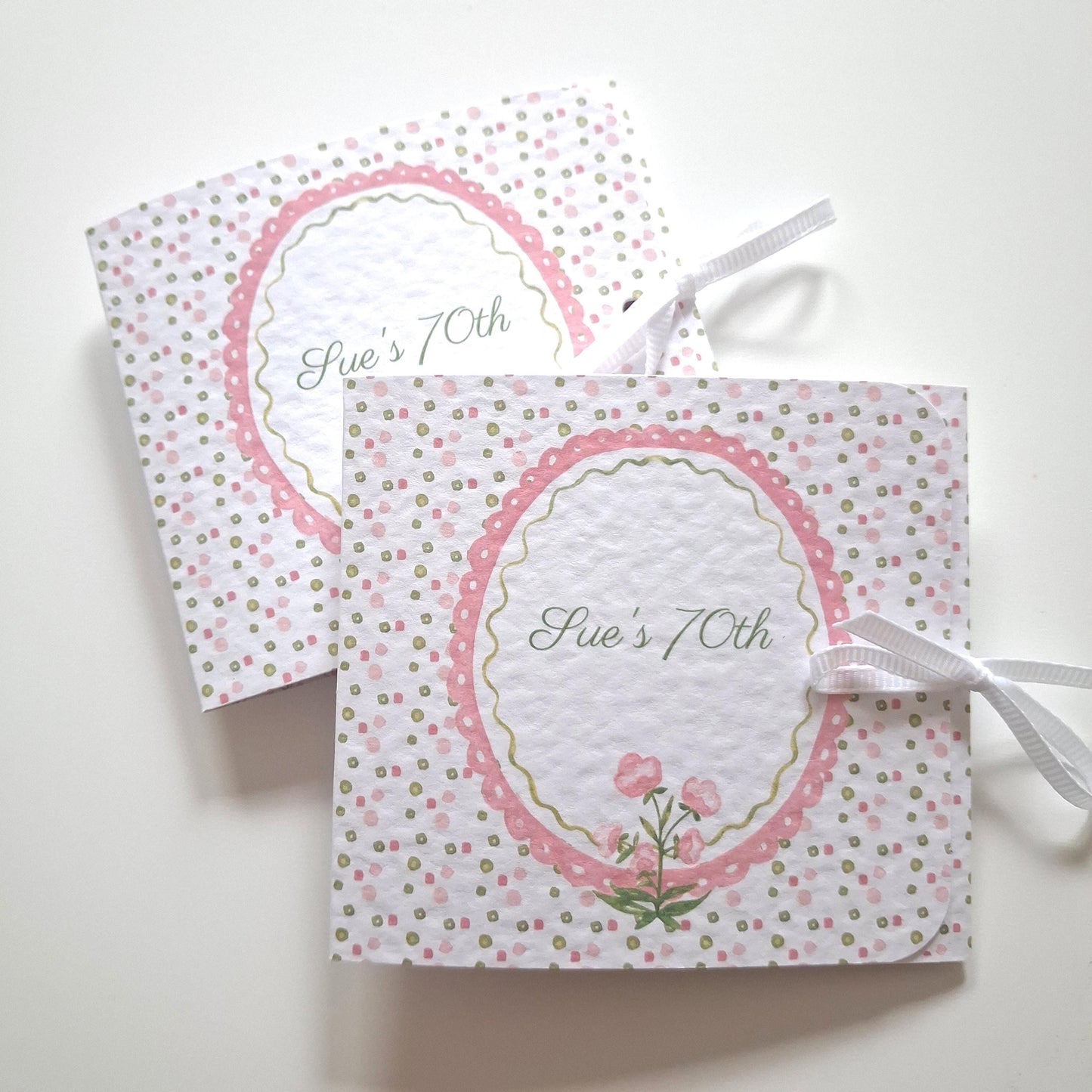 Personalised Pink Floral Milestone Birthday Favours – Chocolate Thank-You Treats