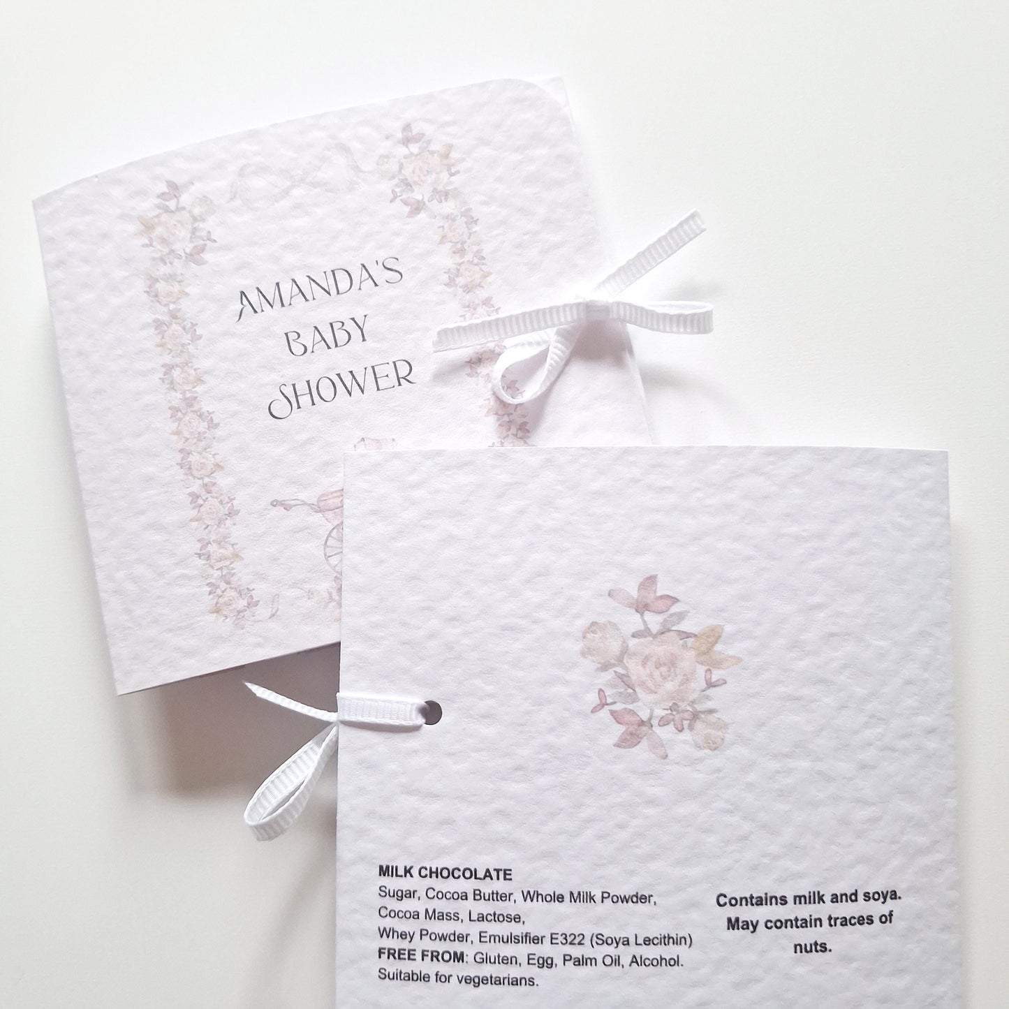 Personalised Baby Shower Favours for Girls – Pink Chocolate Thank-You Treats
