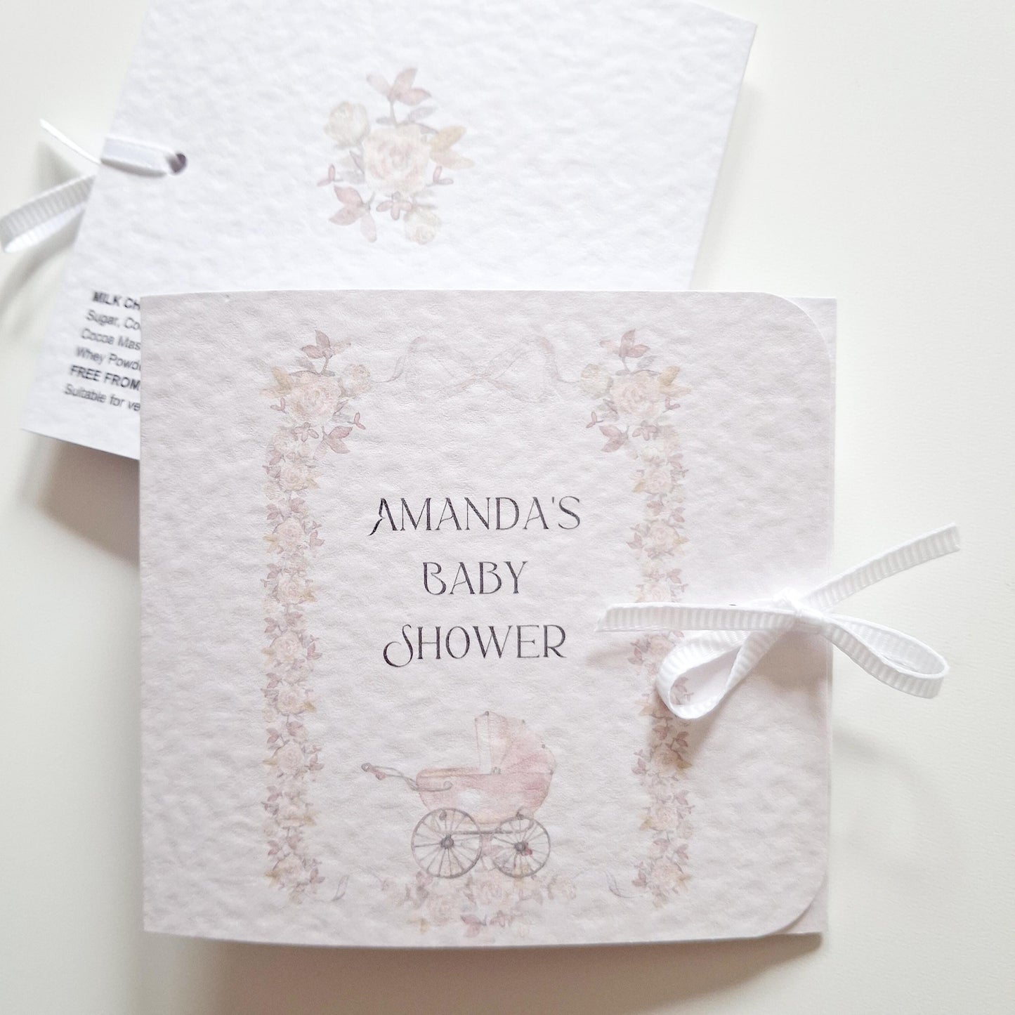 Personalised Baby Shower Favours for Girls – Pink Chocolate Thank-You Treats