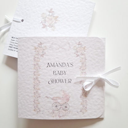 Personalised Baby Shower Favours for Girls – Pink Chocolate Thank-You Treats