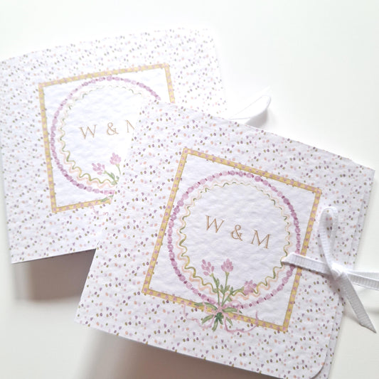 Lilac Floral Wedding Favours with Chocolate – Personalised Guest Gifts