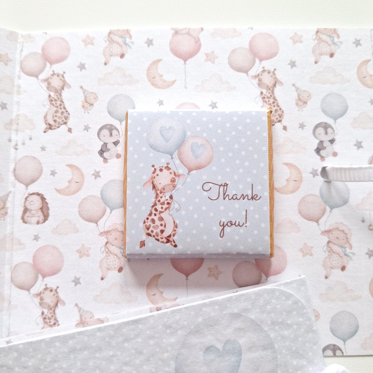 Personalised Baby Giraffe 1st Birthday Favours for Boys – Chocolate Treats