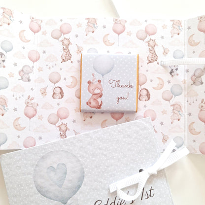 Personalised Baby Bear 1st Birthday Favours for Boys – Chocolate Treats