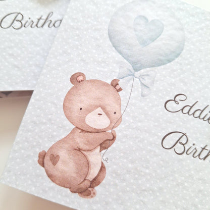 Personalised Baby Bear 1st Birthday Favours for Boys – Chocolate Treats