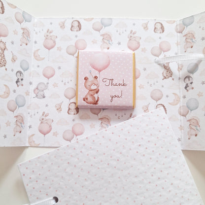 Baby Bear 1st Birthday Favours – Personalised Chocolate Treats for Girls