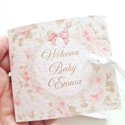 Personalised Welcome Baby Girl Favours – Chocolate Thank-You Gifts