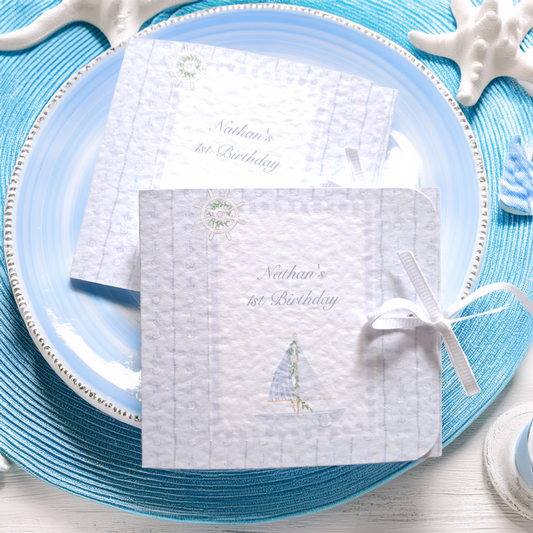 Personalised Nautical 1st Birthday Favours for Boys – Chocolate Treats