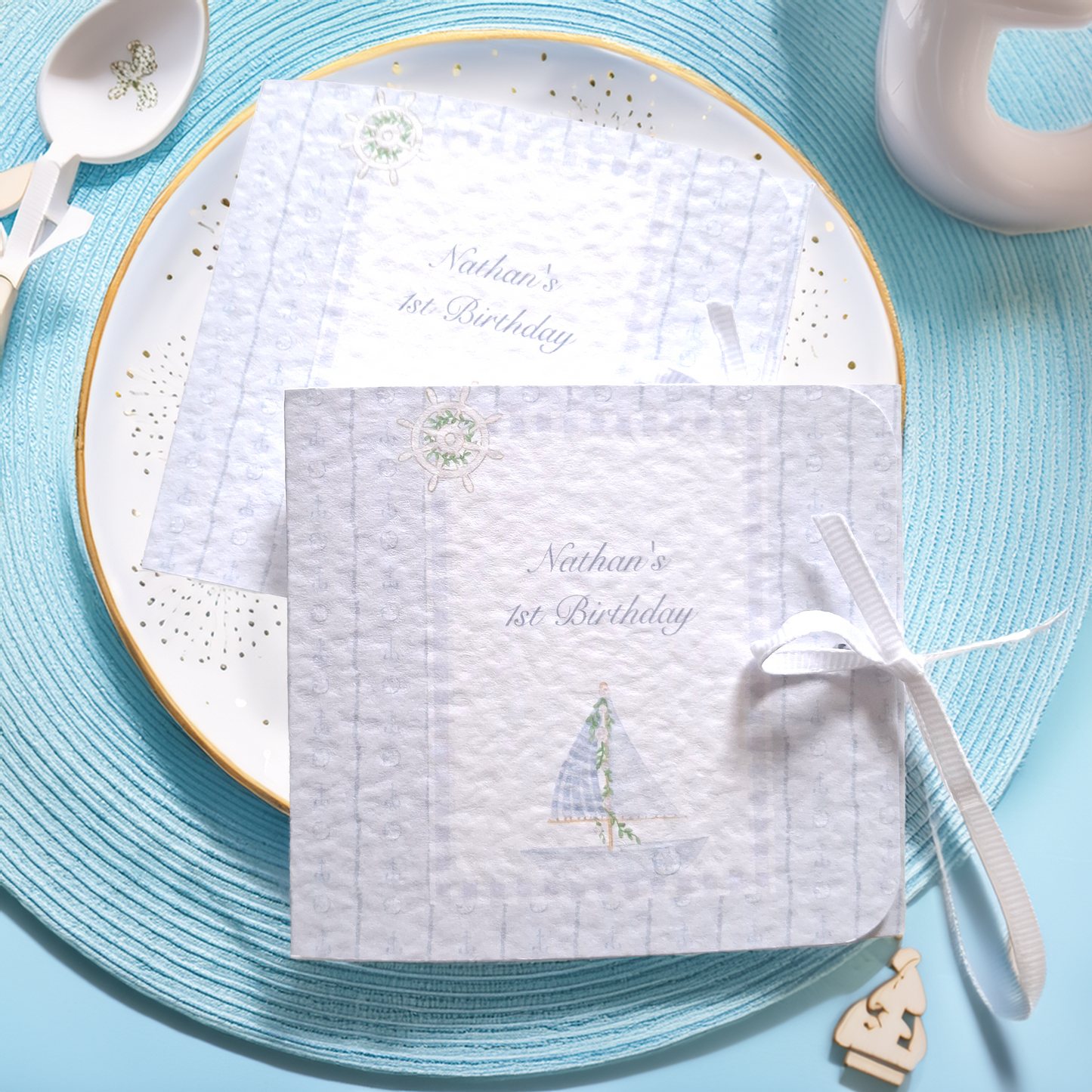 Personalised Nautical 1st Birthday Favours for Boys – Chocolate Treats