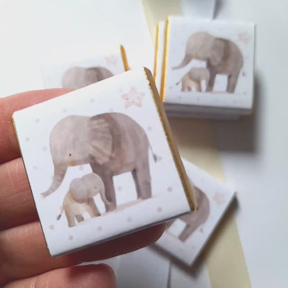 Mama Elephant Baby Shower Favours – Personalised Chocolates (Pack of 25)
