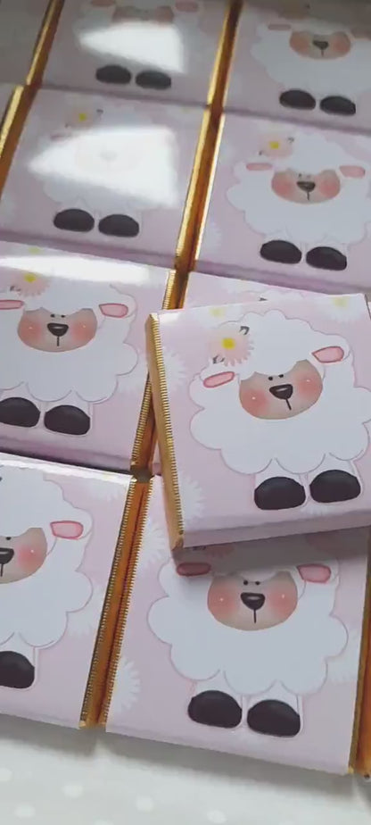 Lamb Chocolate Favours – Personalised Pack of 25