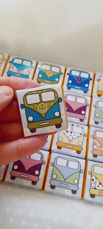 Personalised Camper Van Chocolate Favours (Pack of 25)