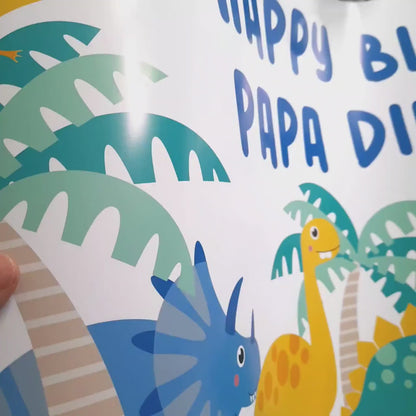 Dinosaur Birthday Banner – Personalised Party Decoration