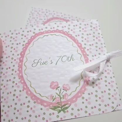 Personalised Pink Floral Milestone Birthday Favours – Chocolate Thank-You Treats