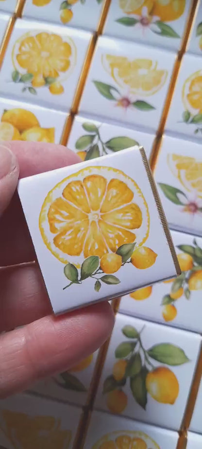 Personalised Lemon Chocolate Favours – Wedding Guest Treats (Pack of 25)