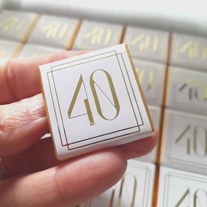 Milestone Birthday Chocolate Favours – Personalised Number Design (Pack of 25)