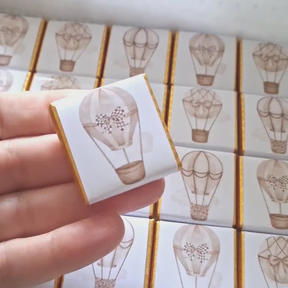 Neutral Hot Air Balloon Chocolate Favours – Pack of 25