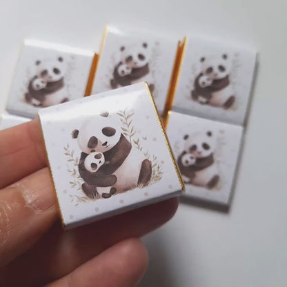 Mama Panda Baby Shower Chocolate Favours (Pack of 25)