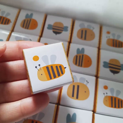 Bee-Themed Chocolate Favours – Personalised Pack of 25